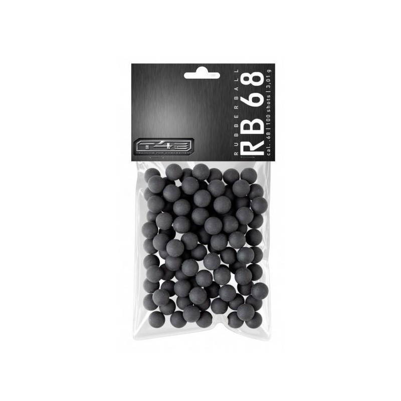 Sachet de 100 Billes caoutchouc RB 68 T4E cal.68 (2.80g)