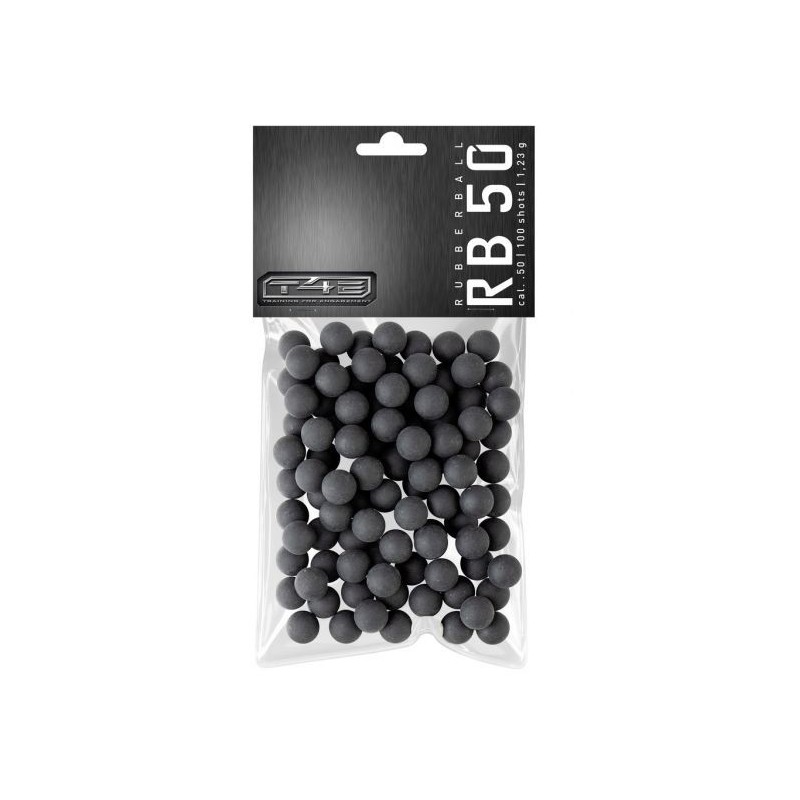 Sachet de 100 Billes caoutchouc RB50 T4E cal.50 (12.7mm) 1.23g