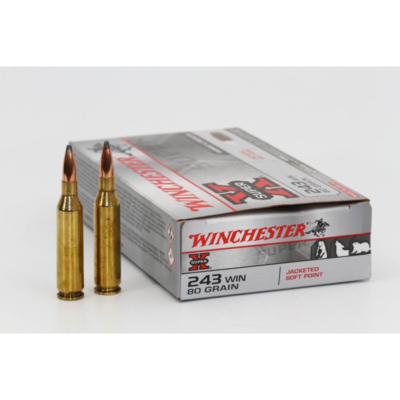 Munition Winchester 243 Power Point 100 grains - 6,5 grammes /20