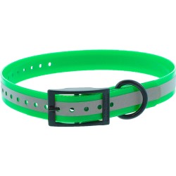 Collier PU VERT à bande réfléchissante compatible GARMIN et NUM'AXES