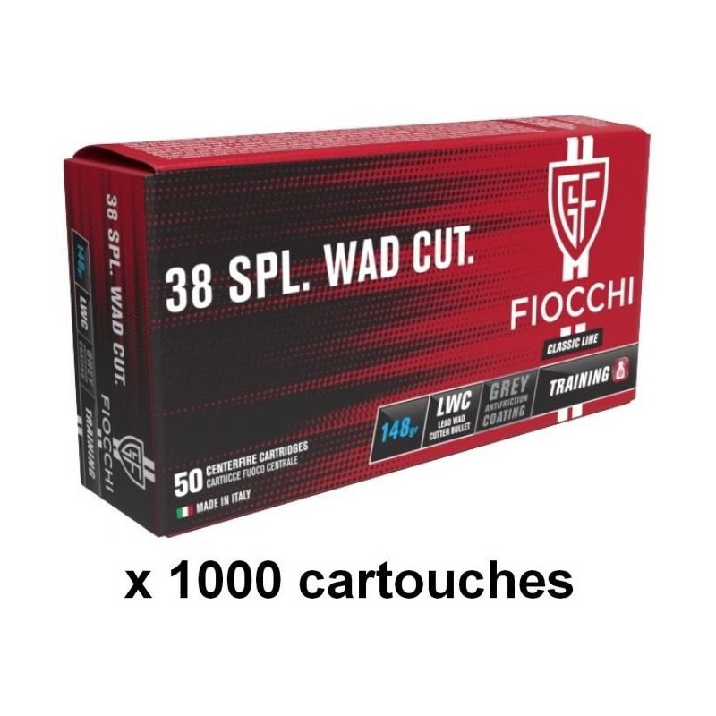 FIOCCHI cal.38 Spécial Wad Cutter /1000