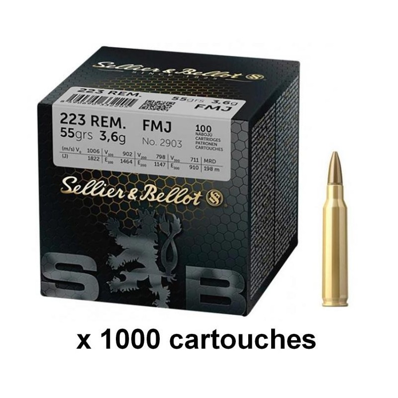 SELLIER & BELLOT cal.223 Rem FMJ 55gr /1000