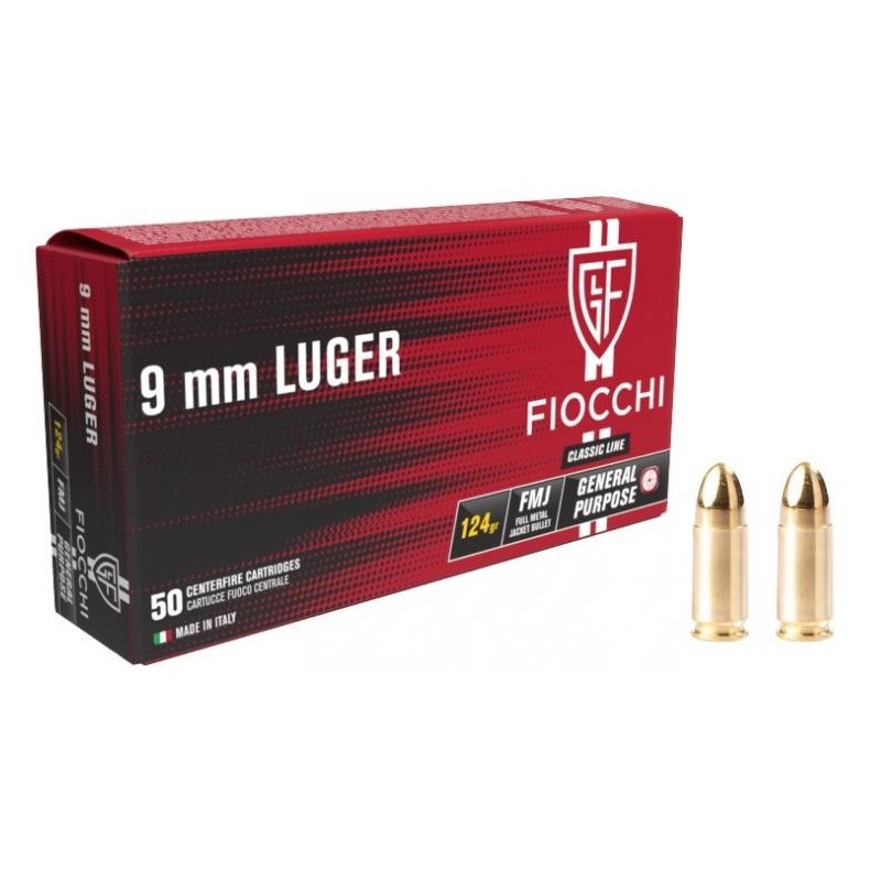 FIOCCHI cal.9mm PARA FMJ /50