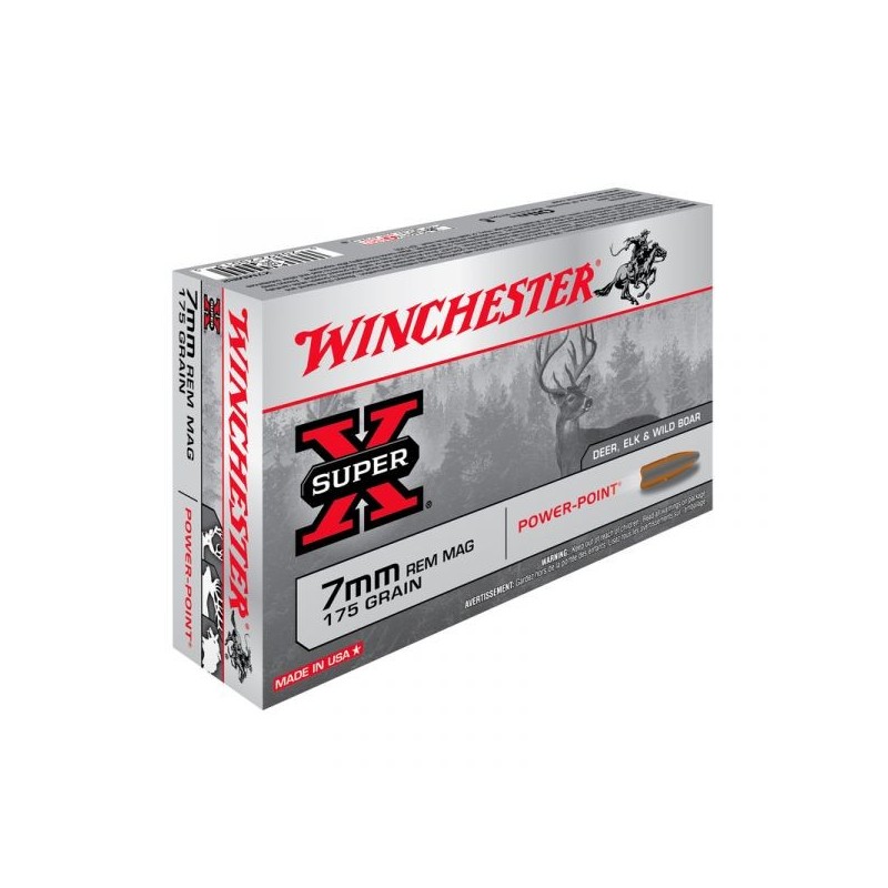 WINCHESTER cal.7mm Rem Mag Power Point 175 grains - 11.3 grammes /20