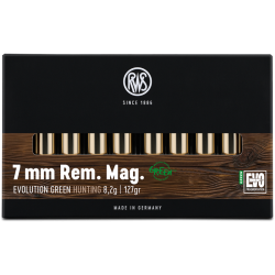 RWS cal.7mm Rem Mag EVO Green 127 grains - 8.2 grammes /20