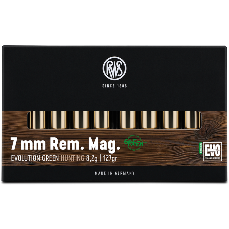 RWS cal.7mm Rem Mag EVO Green 127 grains - 8.2 grammes /20