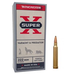 WINCHESTER cal.222 Rem Jacketed Soft Point 50 grains - 3.2 grammes /20