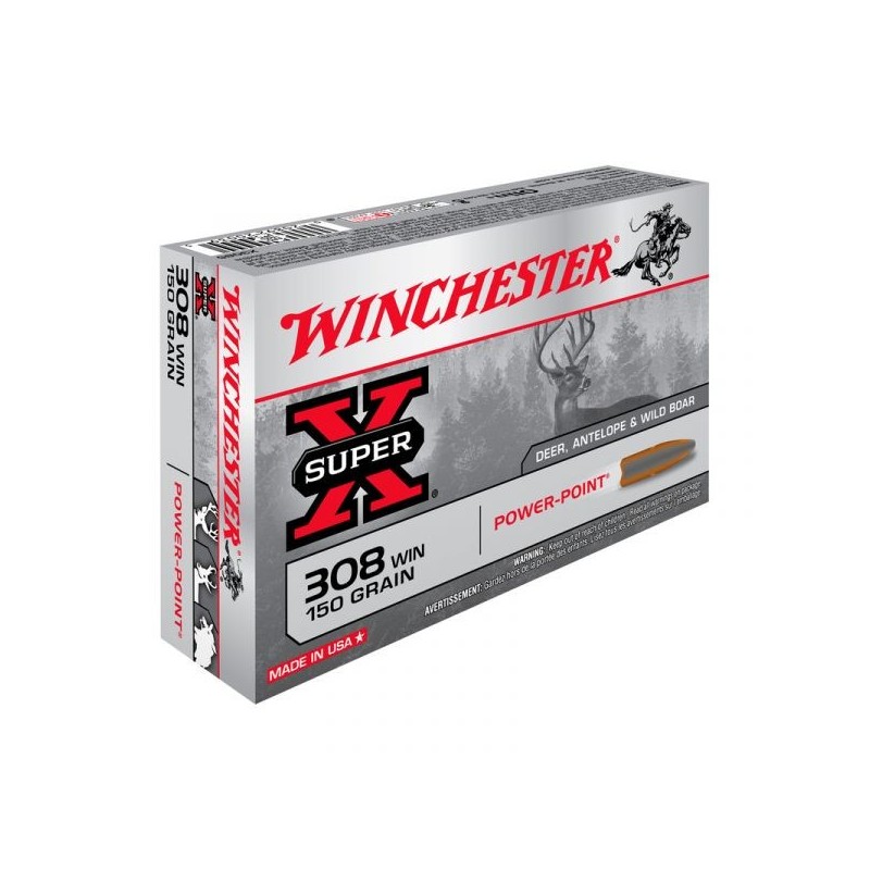 WINCHESTER cal.308 Win Power Point 150 grains - 9.7 grammes /20